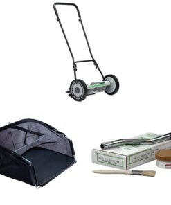 American Lawn Mower Company 1815-18 18-Inch Push Reel Lawn Mower & Sharpening Kit & Grass Catcher Bundle