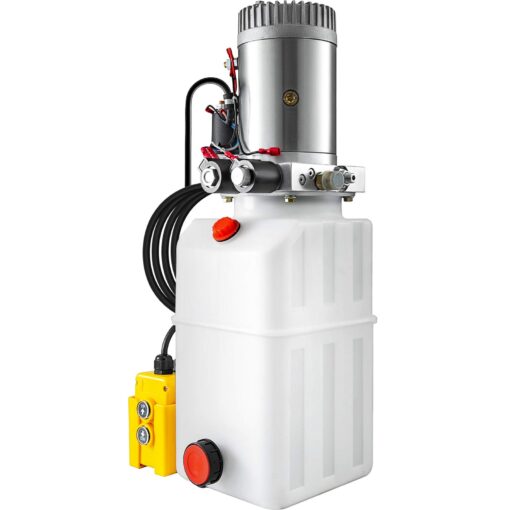 Mophorn 6 Quart Hydraulic Pump Hydraulic Power Unit (Plastic, 6 Quart/Double Action)