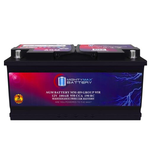 Mighty Max Battery MM-H9 Group 95R 12V 100AH 190RC 950CCA Replacement Battery Compatible with BMW 330i xDrive 19-24