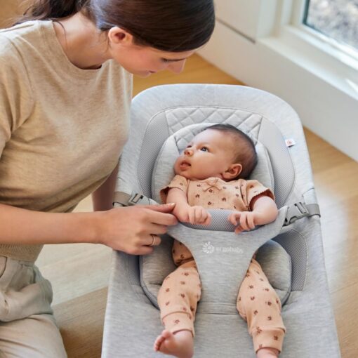 Ergobaby Evolve 3-in-1 Bouncer, Adjustable Multi Position Baby Bouncer Seat, Fits Newborn to Toddler, Oxford Blue - Image 2