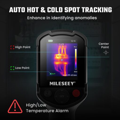 MILESEEY TR10 Thermal Imaging Camera,Super Resolution 240 x 240 Thermal Camera,25 Hz Refresh Rate, -4°F to 1022°F Handheld Infrared Imager,8-Hour Battery Life Infrared Camera - Image 3