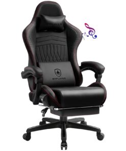 GTPLAYER Chair Computer Gaming Chair (Leather, Red)