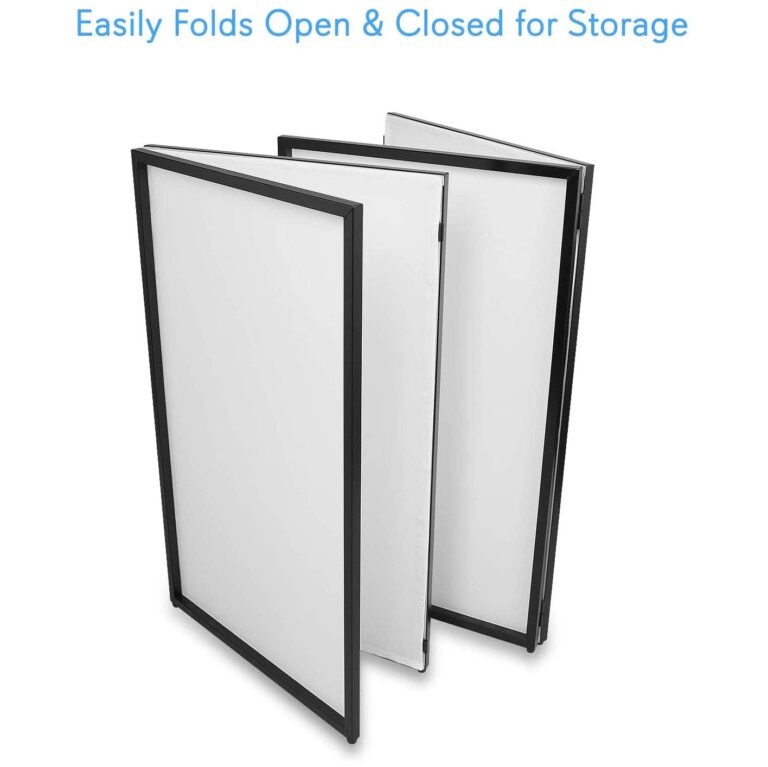 Pyle DJ Booth Foldable Cover Screen - Portable Event Facade Front Board Video Light Projector Display Scrim Panel with Folding Steel Frame Panel Stand, Stretchable Lycra Spandex - PDJFAC10 (White) - Image 8