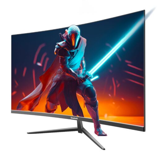Gawfolk Monitor 32 inch Computer Monitor QHD (2560 x 1440) 2K 1500R Curved Computer Monitors 75HZ PC Monitors VA Screen for Home, Office and Dormitory,Support Wall Mount- Black - Image 2