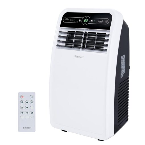 Shinco 8,000 BTU Portable Air Conditioner, AC Unit with Built-in Cool, Dehumidifier & Fan Modes for Room up to 200 sq.ft, Conditioner Remote Control, 24 Hour Timer, Installation Kit
