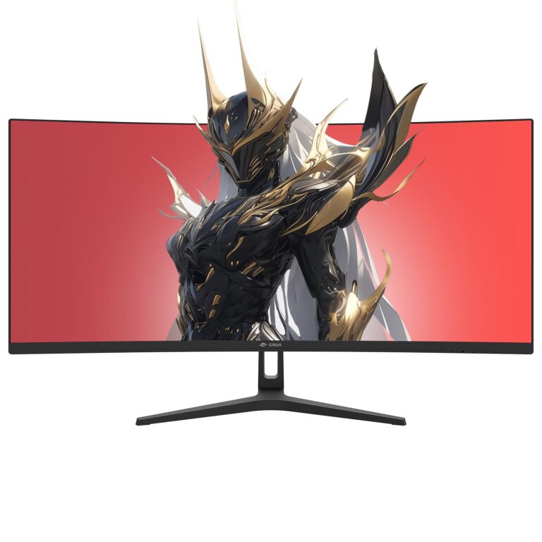 CRUA 34" Curved Gaming Monitor, WQHD 3440x1440, 144Hz/165Hz Computer Monitors, 1500R VA Screen, 120% sRGB, AMD FreeSync, HDMI 2.0 & DP 1.4, Wall Mountable Installs- Black - Image 7