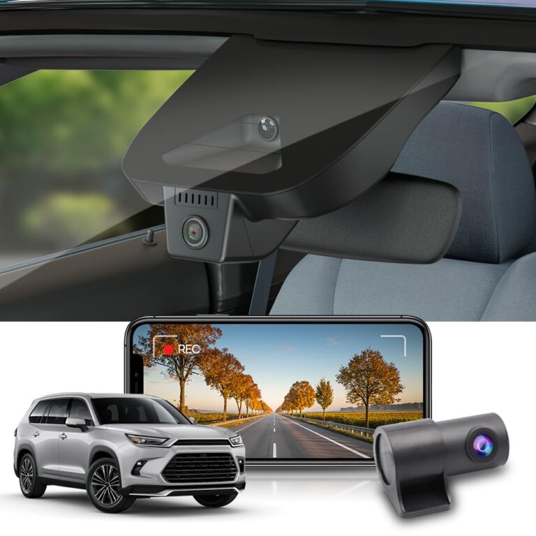 Fitcamx Front 4K+Rear 1080P Dash Cam for 2024 2025 Toyota Grand Highlander XLE Limited Platinum (AS10), OEM Look, Dual HD Video, Loop Recording, WiFi Connect & APP, G-Sensor, Easy to Set, 128GB Card