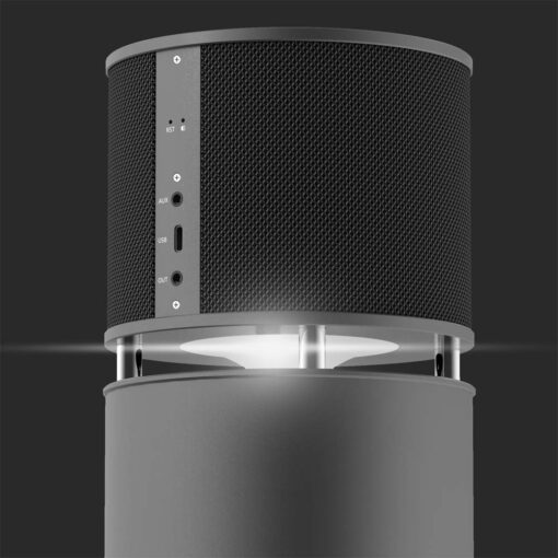 ABRAMTEK 100W Bluetooth Speaker, E600 High Power Wireless Speaker with Super Bass Subwoofer and 360 Sound for Home Office Party Outdoor (Grey) - Image 5