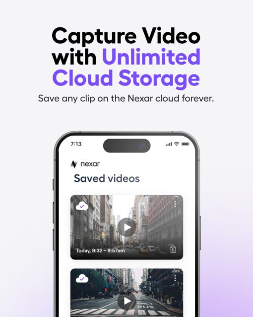 Nexar Pro Dual Dash Cam - 1 Year Nexar App Subscription Included - Unlimited Cloud Storage, Drive Recordings, Parking Mode, Night Vision, All Inside The Nexar App - WiFi HD Front Dash Cam (64 GB SD) - Image 9