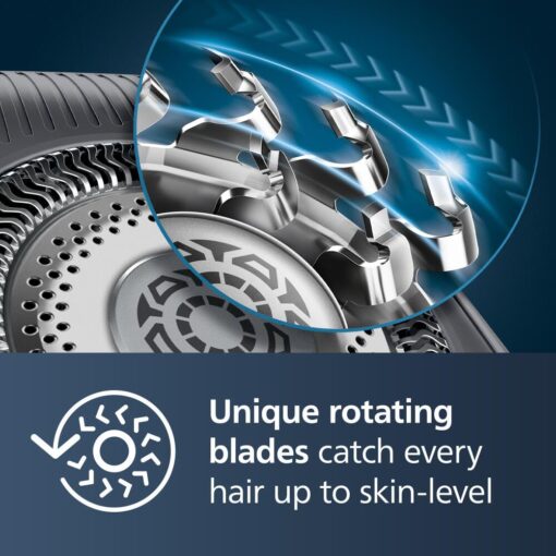 Philips Norelco Shaver Series 9400 Wet and Dry Electric Shaver, with Lift and Cut Shaving System and SenseIQ Technology, Pop-up Trimmer, Model S9606/80 - Image 5