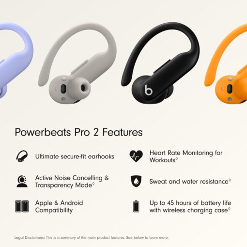Beats Powerbeats Pro 2 Wireless Bluetooth Earbuds with AppleCare+ (2 years) - Jet Black - Image 7