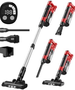 350W Cordless Vacuum Cleaner for Milwaukee M18 Battery, 35kPa Brushless Lightweight Stick Vacuum with 3 Mode Suction, 6 in 1 Stick Vacuum Cleaner with HEPA for Floor, Carpet, Car, Battery Not Included