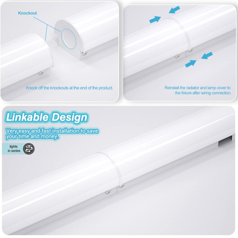 ANTLUX 8FT LED Shop Lights 110W Strip Lights [6-lamp T8 Fluorescent Equiv.], 12000LM, 5000K, Compact Commercial 8 Foot Light Fixtures for Warehouse, Garage, Energy Saving up to 4000W/5 Years, 6 Pack - Image 4
