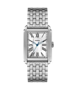 Fossil Men's Carraway Quartz Stainless Steel Three-Hand Watch, Color: Silver (Model: FS6008)