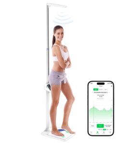 arboleaf Digital Physician Scale, FSA HSA Eligible, Ultrasonic Height and Weight Scale, Smart Body Composition Analyzer for Gym and Home, 11-485lb, 6ft.4.8in, Body Fat Measurement, Weight, Height, BMI