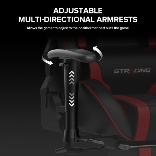 GTRACING Gaming Chair with Footrest Speakers Video Game Chair Bluetooth Music Heavy Duty Ergonomic Computer Office Desk Chair - Image 8