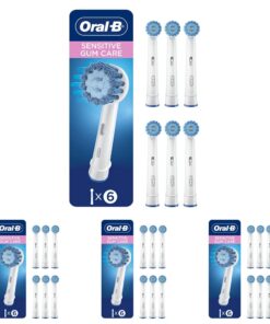 Oral-B Sensitive Gum Care Electric Toothbrush Replacement Brush Heads, 6 Count(Pack of 4)