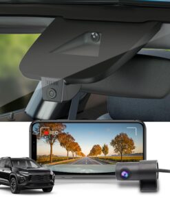 Fitcamx Front 2K+Rear 1080P Dash Cam Adapts for Chevy Equinox & Equinox EV 2024 2025 LS LT ACTIV RS Premier (HD2-D2000), OEM Style, Dual Loop Recording, WiFi & APP, G-Sensor, Easy to Set, 64GB Card