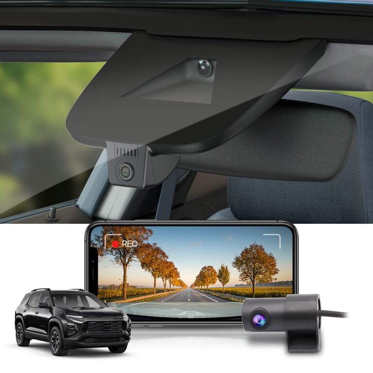 Fitcamx Front 2K+Rear 1080P Dash Cam Adapts for Chevy Equinox & Equinox EV 2024 2025 LS LT ACTIV RS Premier (HD2-D2000), OEM Style, Dual Loop Recording, WiFi & APP, G-Sensor, Easy to Set, 64GB Card