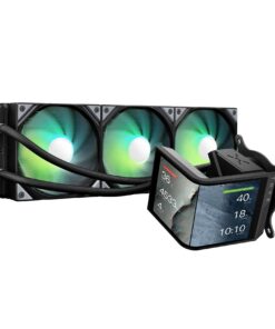 TRYX Panorama SE 360 ARGB 360mm AIO Rotatable 6.5'' AMOLED Curved Screen 3D Anamorphic Effect Customizable AIO Cooler 360mm Asetek Adela 280w TDP ARGB Fan Intel LGA 1851/1700/1200/115X AMD AM5/AM4