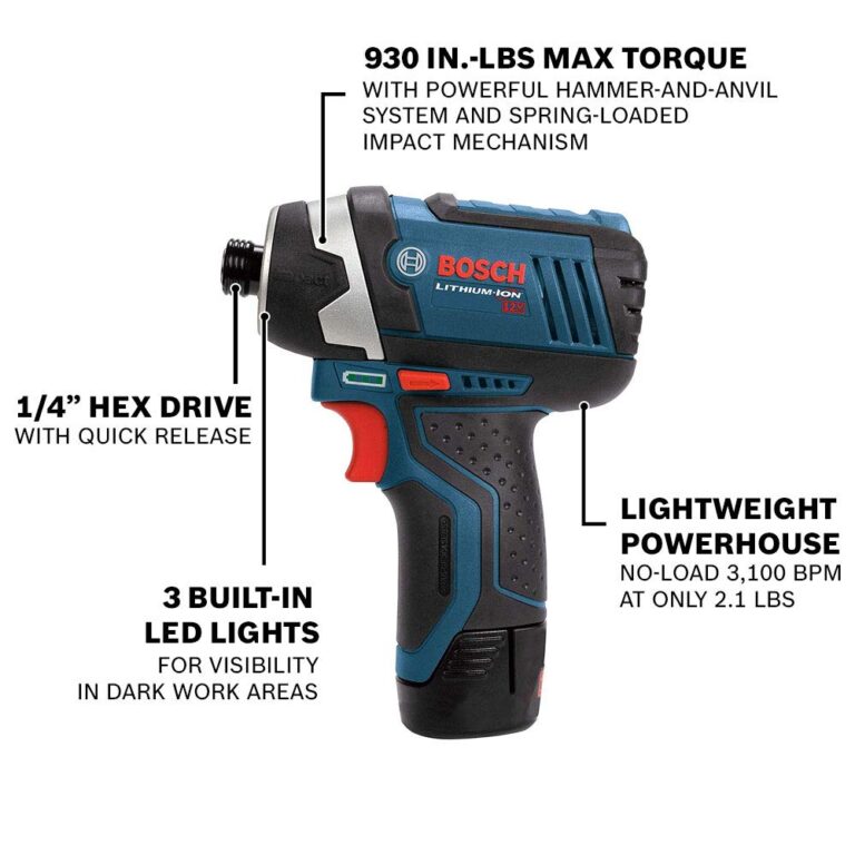 BOSCH 12V Max Cordless Drill/Driver and Impact Driver Combo Kit with Assorted Impact Tough Screwdriving Custom Case System Set - Image 5