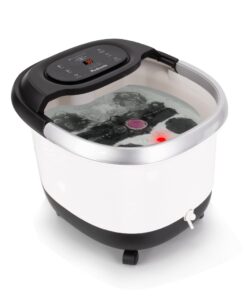 LITE DELIGHT Luxury All in One Foot Spa - Motorized and Heated Massager - Enjoy The Same Foot Spa at Home Heat, Bubble Jets, Pedicure Stone, Motorized Massage Roller to Relieve Feet Stress
