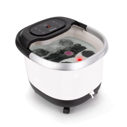 LITE DELIGHT Luxury All in One Foot Spa - Motorized and Heated Massager - Enjoy The Same Foot Spa at Home Heat, Bubble Jets, Pedicure Stone, Motorized Massage Roller to Relieve Feet Stress