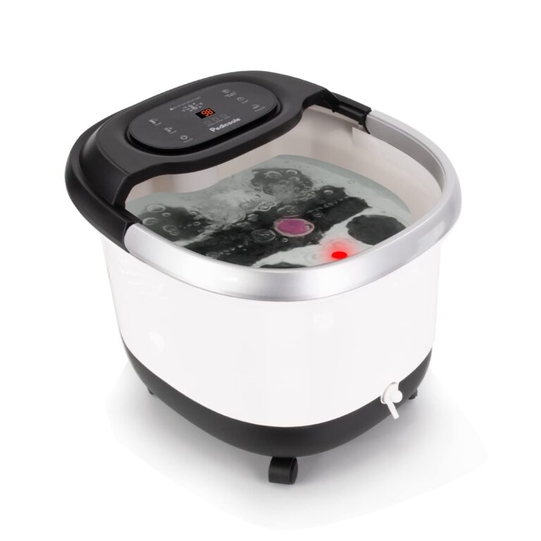 LITE DELIGHT Luxury All in One Foot Spa - Motorized and Heated Massager - Enjoy The Same Foot Spa at Home Heat, Bubble Jets, Pedicure Stone, Motorized Massage Roller to Relieve Feet Stress