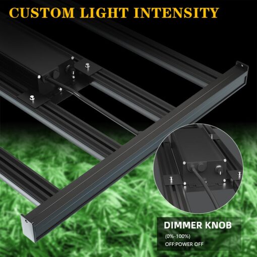 CANAGROW CG2400 LED Grow Light for Indoor Plants 4x4ft Coverage with High Yield Diodes, Sunlike Full Spectrum Dimmable Growing Lamps for Hydroponic Indoor Seeding Veg Bloom Greenhouse - Image 5