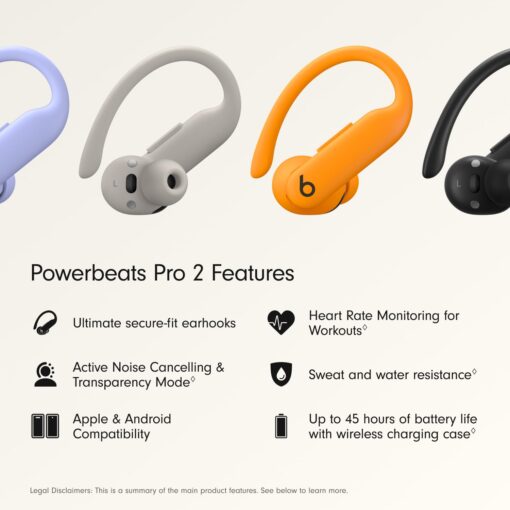 Beats Powerbeats Pro 2 Wireless Bluetooth Earbuds with AppleCare+ (2 years) - Electric Orange - Image 7