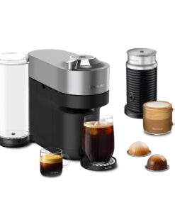 Nespresso Vertuo Pop+ Deluxe Coffee and Espresso Maker by Breville with Milk Frother, Titan
