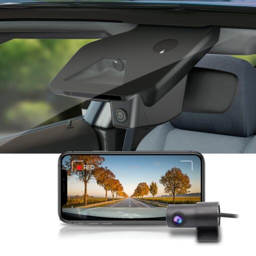 Fitcamx Front 4K+Rear 1080P Dash Cam for 2025 RAM 1500 (HD2-D4120) Tradesman HFE Big Horn Lone Star, OEM Look, Dual HD Video, WiFi & APP, Loop Recording, G-Sensor, Easy to Use, 128GB Card