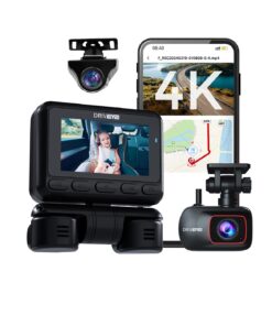 Driveye 4K Dash Cam with 5 Cameras – 4 Channel + 1 Baby Car Camera, Front and Rear, 360° View, IR Night Vision, Free 128GB Card & CPL, 5GHz Wi-Fi GPS, Voice Control, 24H Parking Mode, G-Sensor