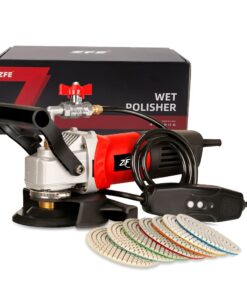 ZFE 800W/110V Variable Speed 4'' Wet Polisher / Grinder & Granite Diamond Polishing Pads Concrete Polisher Stone Polisher for Granite/Marble/Concrete/Stones