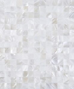 eazart Peel and Stick Tile Backsplash 10PCS Mother of Pearl Shell Mosaic Stick on Decor for Kitchen Living Room Bathroom (Ivory White)