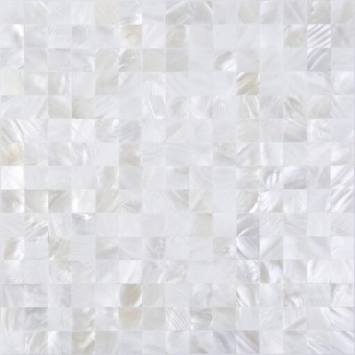 eazart Peel and Stick Tile Backsplash 10PCS Mother of Pearl Shell Mosaic Stick on Decor for Kitchen Living Room Bathroom (Ivory White)