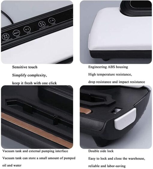 RMENST Food Vacuum Sealer Machine - Automatic Food Sealer for Food Saver with Dry Moist Food Modes,Compact Design,with Bags Easy to Clean - Image 3