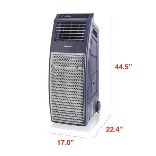 Honeywell Outdoor Portable Evaporative Swamp Cooler & Fan for BBQ Area, Patio, Garage, Backyard with GFCI Cord, Powerful 36 Ft. Airflow with Drink Holders, Gray - Image 7