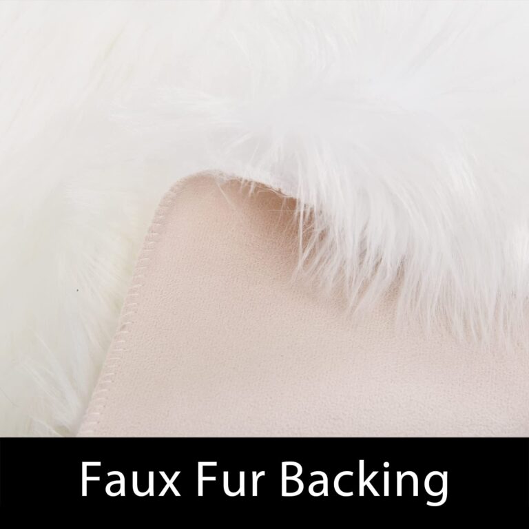 Latepis White Faux Fur Rug 8x10, Faux Fur Sheepskin Rug for Living Room, Fluffy Washable Fuzzy Carpet for Bedroom, Luxury Room Decor, Rectangle - Image 6