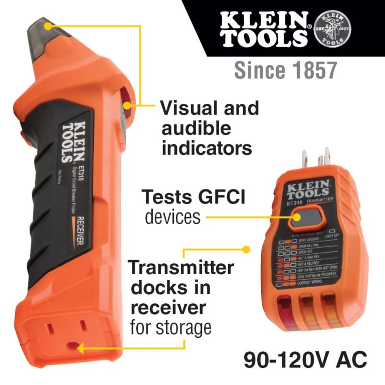 Klein Tools Circuit Analyzer RT390 with LCD and Breaker Finder ET310 for Wiring Faults and GFCI Testing - Image 3