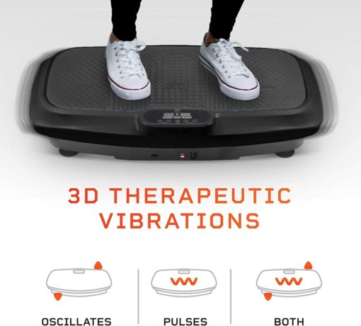 LifePro Turbo 3D Vibration Plate Exercise Machine - Dual Motor Oscillation, Pulsation + 3D Motion Vibration Platform | Full Whole Body Vibration Machine for Home Fitness & Weight Loss. (Black) - Image 6