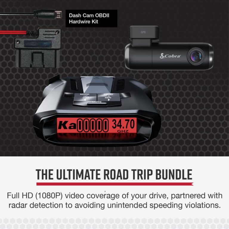 Cobra RAD 700i Laser Radar Detector & SC100 Smart Dash Cam + 2.5A OBD Port to Micro USB Hardwire Kit: Long Range Front and Rear Detection, DSP, Full HD 1080P Resolution, Built-in WiFi & GPS - Image 8