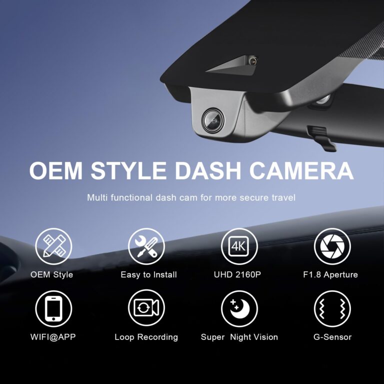 Mangoal 4K Dash Cam custom fit for Toyota Highlander & Hybrid Gen4 UX70 2020 2021 2022 2023 2024 2025(Model A), E Limited L XLE XSE Platinum, Integrated OEM Look,UHD 2160P Video, App & WiFi,128GB Card - Image 3