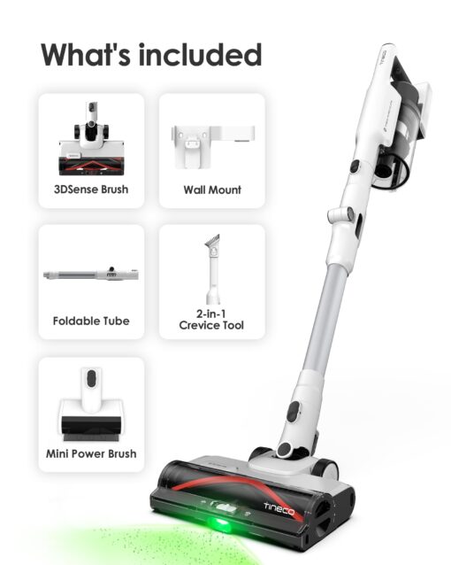 Tineco Pure ONE A50S Cordless Stick Vacuum Cleaner, 185W Suction,1L Larger Dustbin, 3DSense Power Brush, PureCyclone Tech, Up to 70Min Runtime, Easily Tackles Large Debris - Image 2