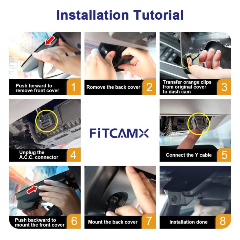 Fitcamx 4K Dash Cam for 2022-2025 Toyota Tundra & Sequoia 2023-2025 Limited SR SR5 TRD Pro Limited Platinum (Gen3), OEM Style, 2160P UHD Video, WiFi & APP, Loop Recording, G-Sensor, Plug & Play, 64GB - Image 3