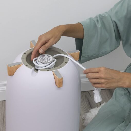 Zadro Large Hot Towel Warmer Bucket Timer Electric Towel Warmer for Bathroom Auto-Shut Off Heated Towel Warmer Spa (Large | 20L | 12" Dia. x 21" Tall, White) - Image 3