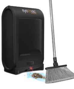 EyeVac Pro Touchless Vacuum Automatic Dustpan - Ultra Fast & Powerful - Great for Sweeping Salon Pet Hair Food Dirt Kitchen, Corded Canister Vacuum, Bagless, Automatic Sensors, 1400 Watt (Black)