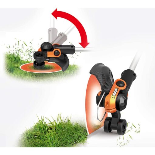WORX WG163E.9 2-in-1 Wireless Edge Trimmer, 20V WG163E.9, Diameter 30 cm, Transforms into Edging Edging, Removable Handle, Protective Cover, Removable Head 90°, Delivered Without Battery or Charger - Image 11