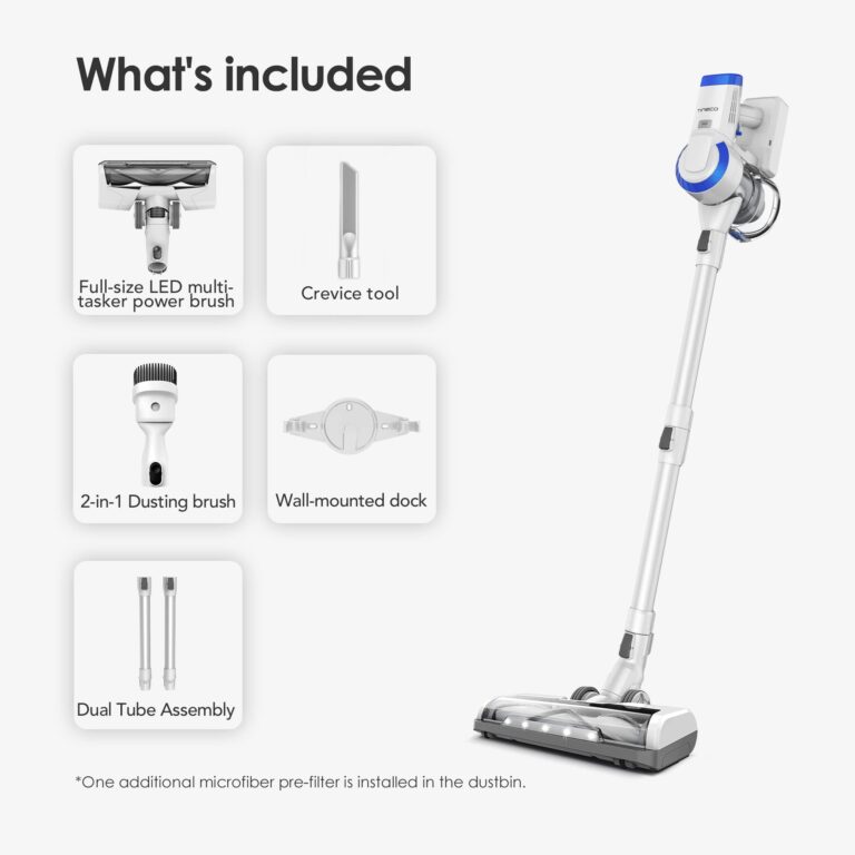 Tineco A10 Essentials Cordless Stick Vacuum Cleaner, Lightweight and Quiet,LED Headlights, Powerful Handheld Vacuum for Hard Floor Carpet with Attachments, Wall-Mounted Dock - Image 2