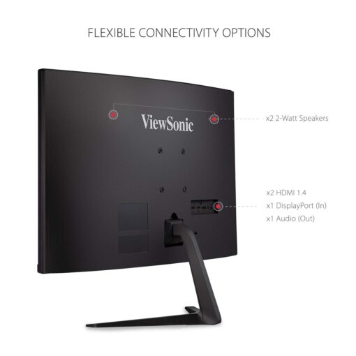ViewSonic VX3218-PC-MHD 32 Inch Curved 1080p 1ms 180Hz Gaming Monitor with FreeSync Premium, Eye Care, HDMI and Display Port - Image 3